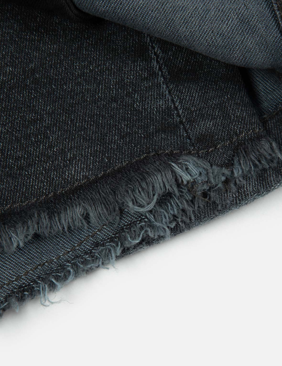 カモメ刺繍 ウォッシュ加工 ファッションフィット デニムスコート