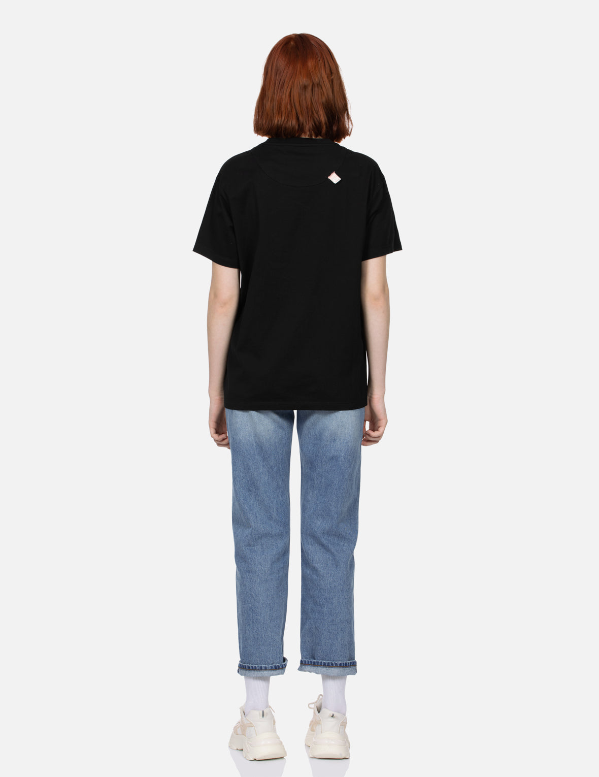 招き猫と花柄ボーイフレンドTシャツ