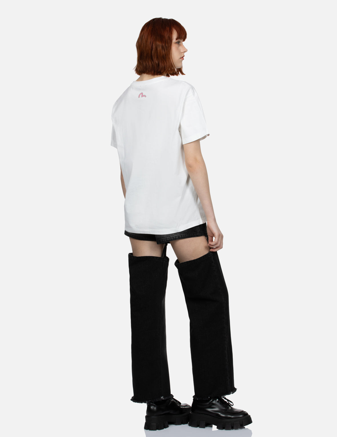 Logo Print and Daruma Embroidery Badge Boyfriend T-shirt