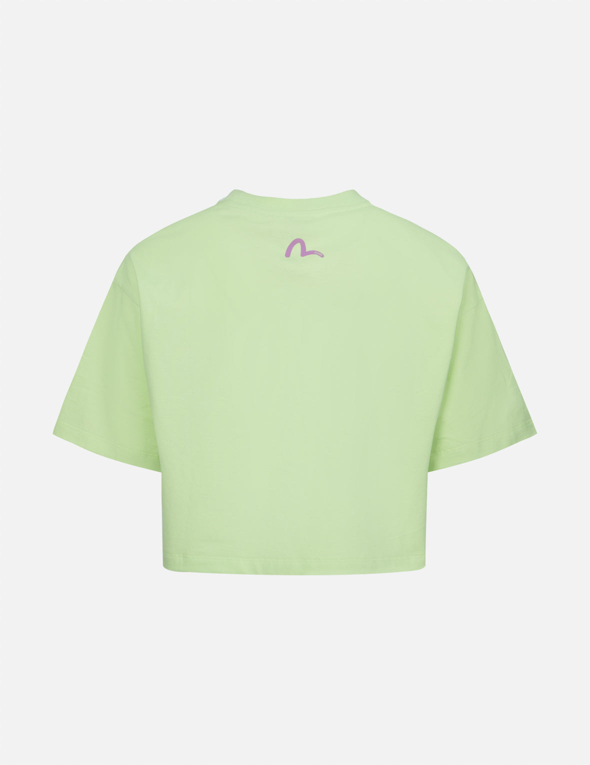 おにぎり だるまとハート プリント クロップド Tシャツ