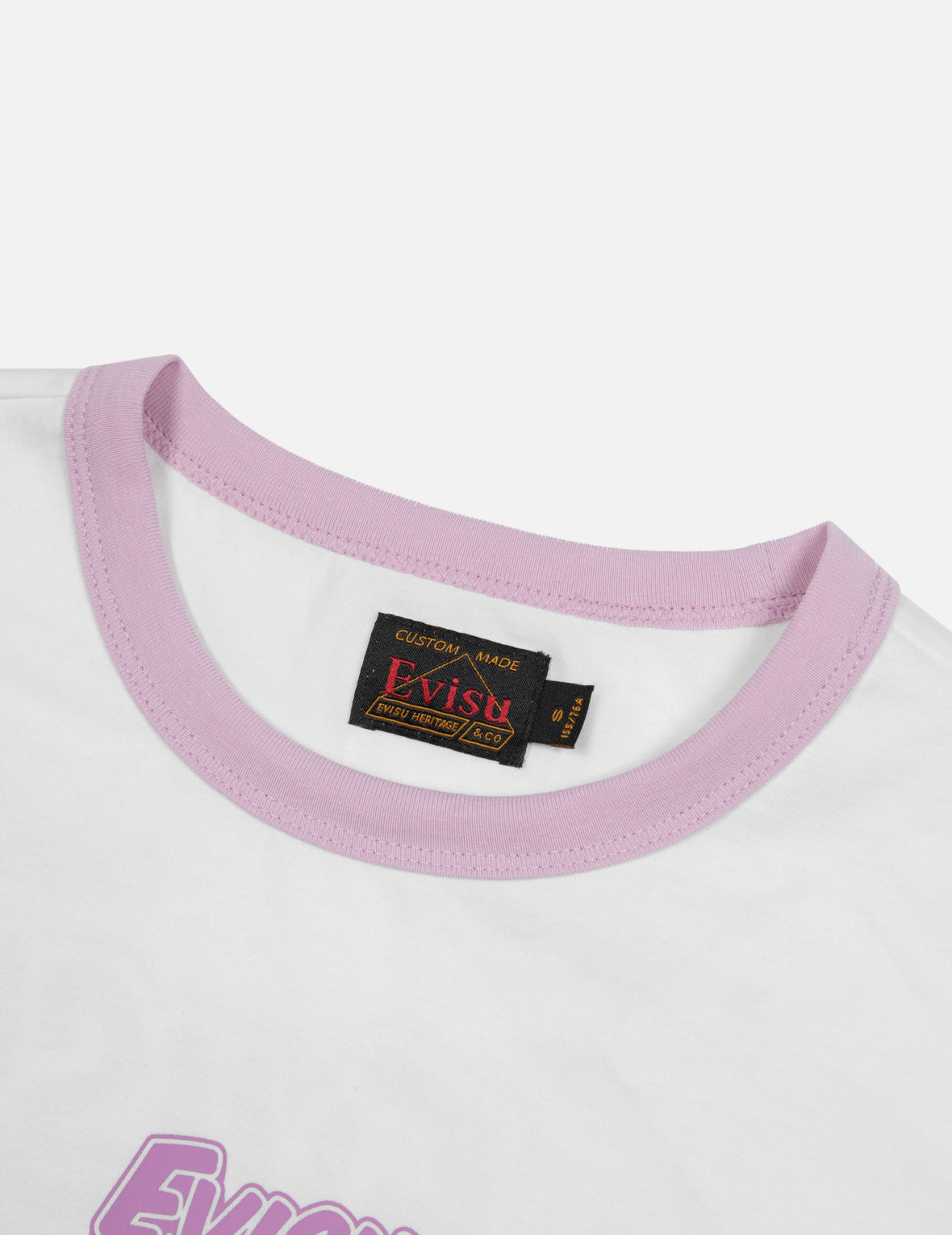 ロゴとたこ焼き だるま プリント レギュラー フィット リンガー Tシャツ