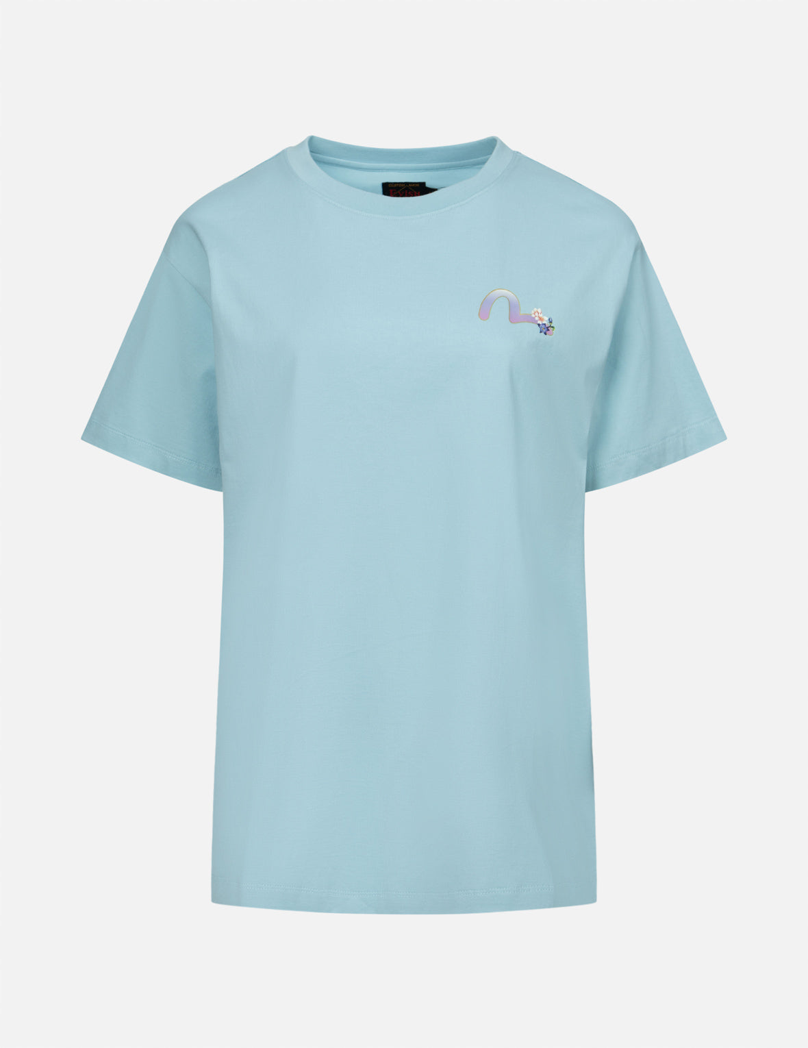 鶴と藤の花大黒ボーイフレンドTシャツ
