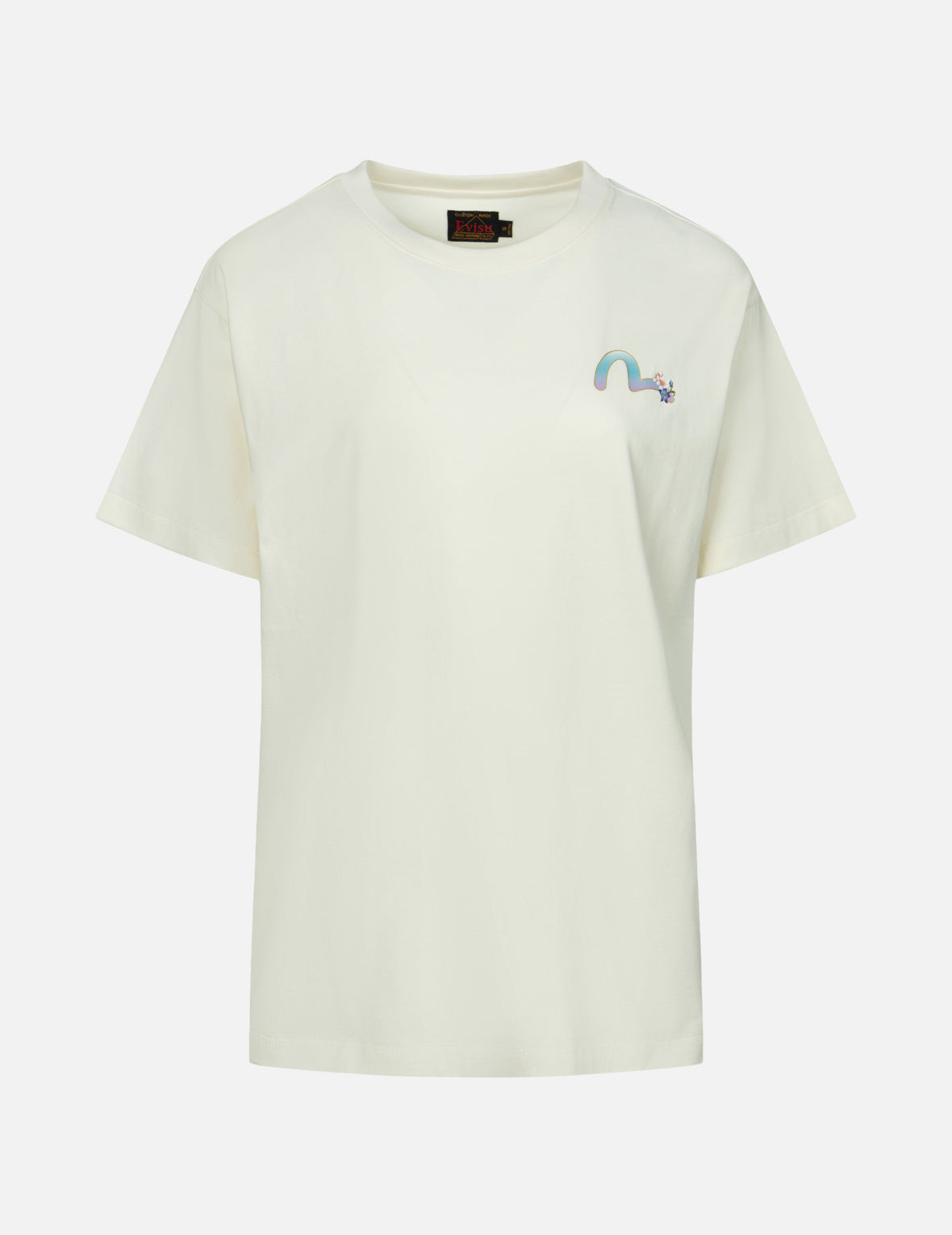 鶴と藤の花大黒ボーイフレンドTシャツ