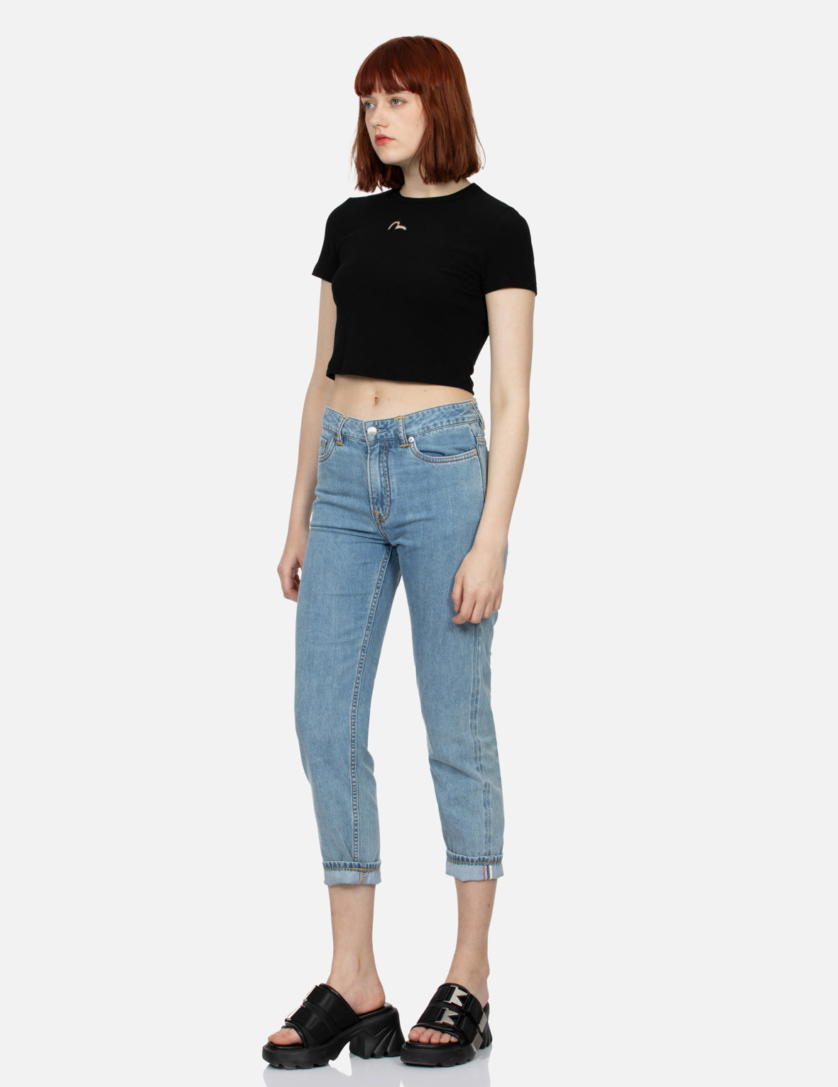 カットアウトカモメスリムフィットTシャツ