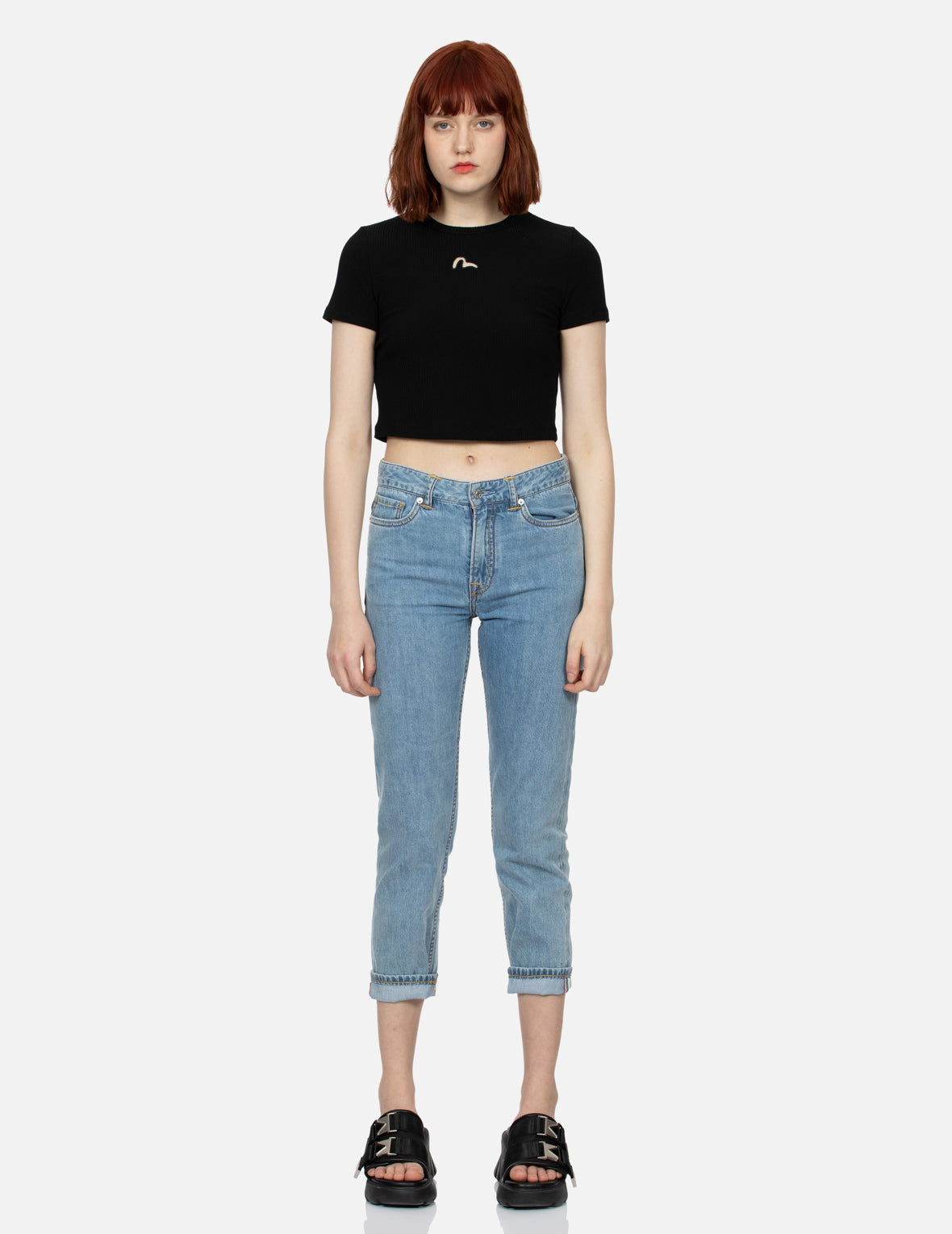 カットアウトカモメスリムフィットTシャツ