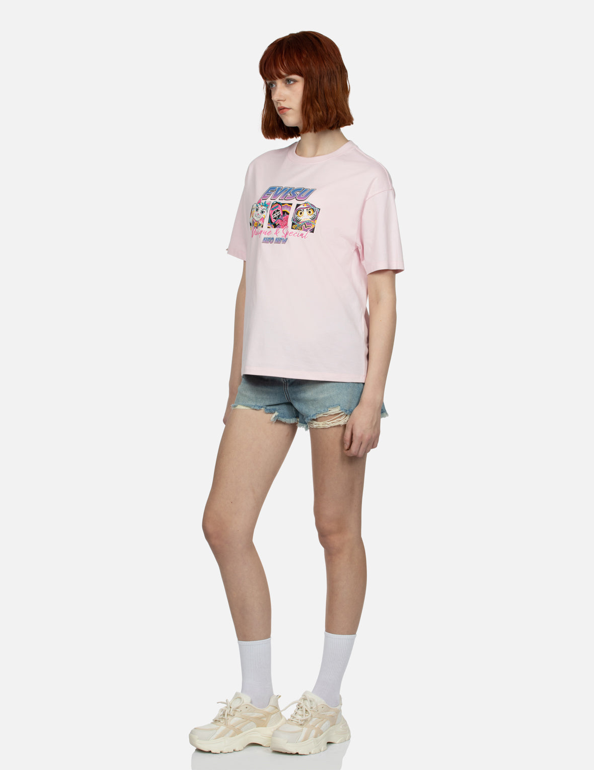 マルチプリント オーバーサイズTシャツ
