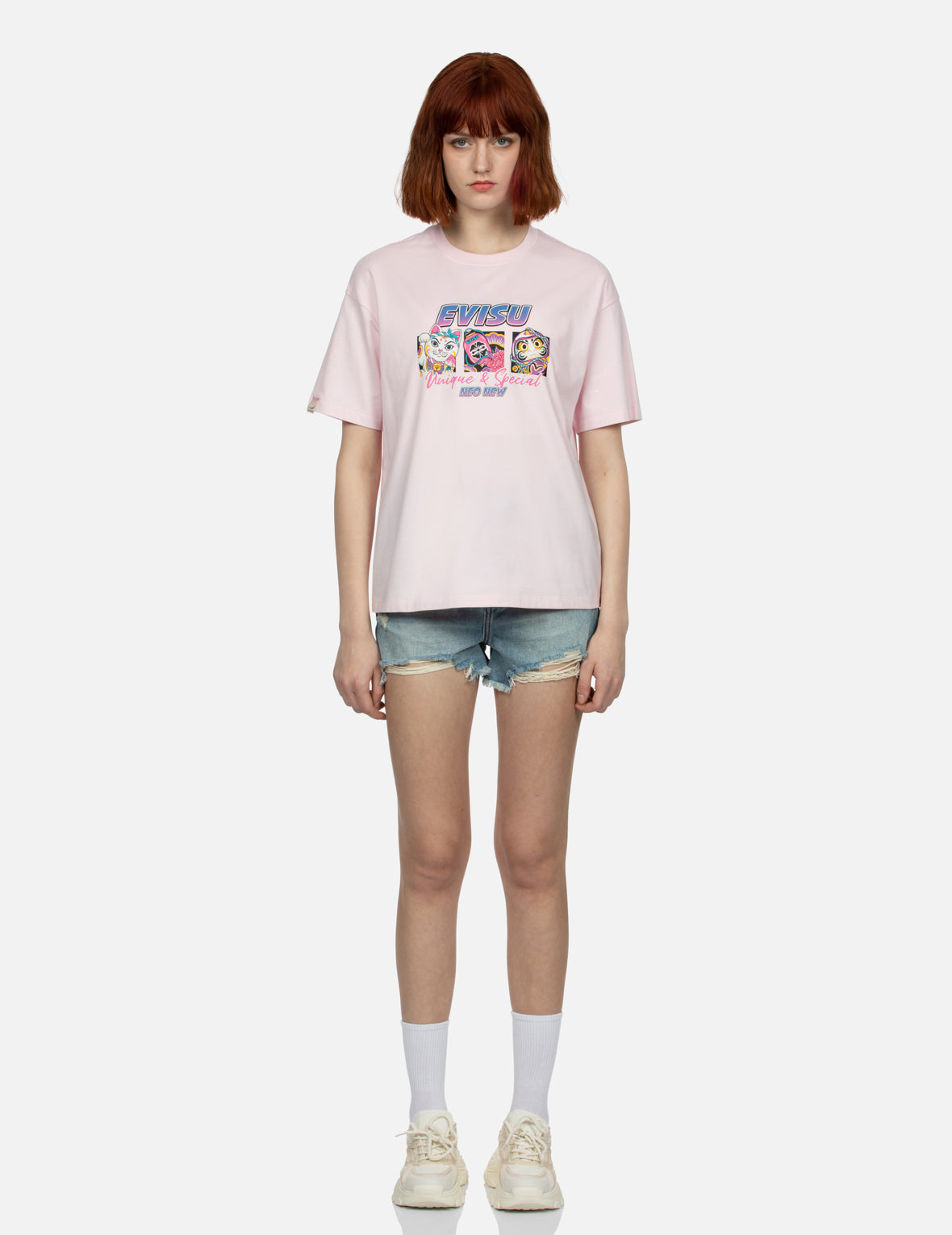マルチプリント オーバーサイズTシャツ
