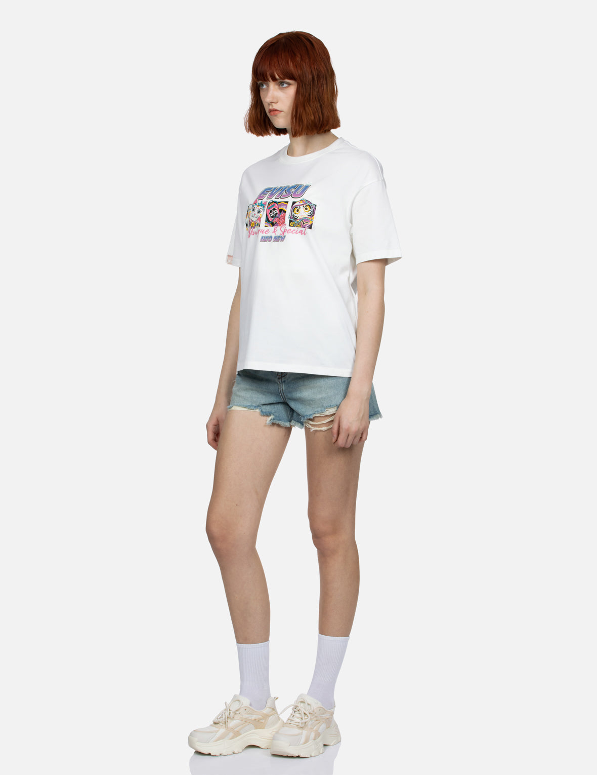 マルチプリント オーバーサイズTシャツ