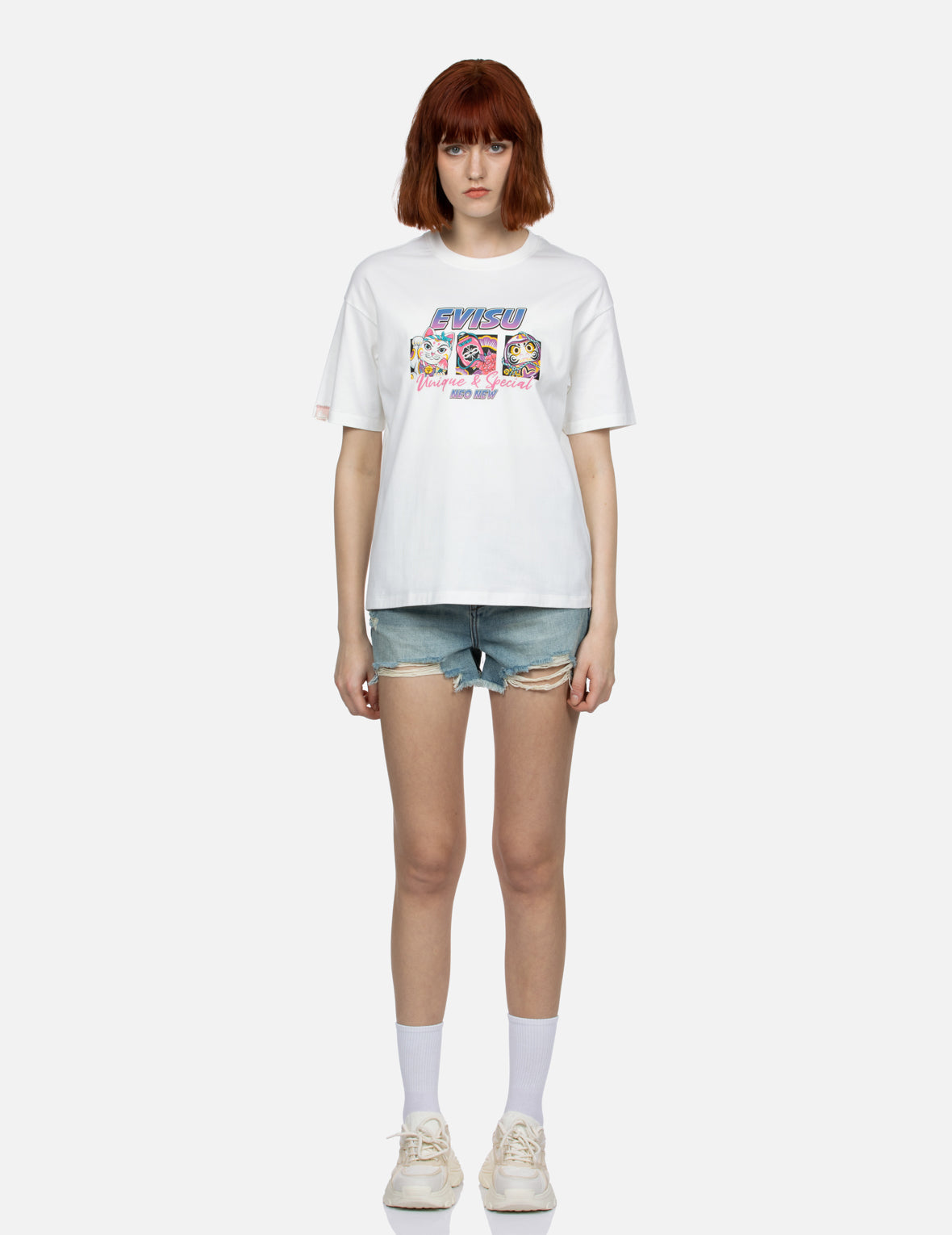 マルチプリント オーバーサイズTシャツ
