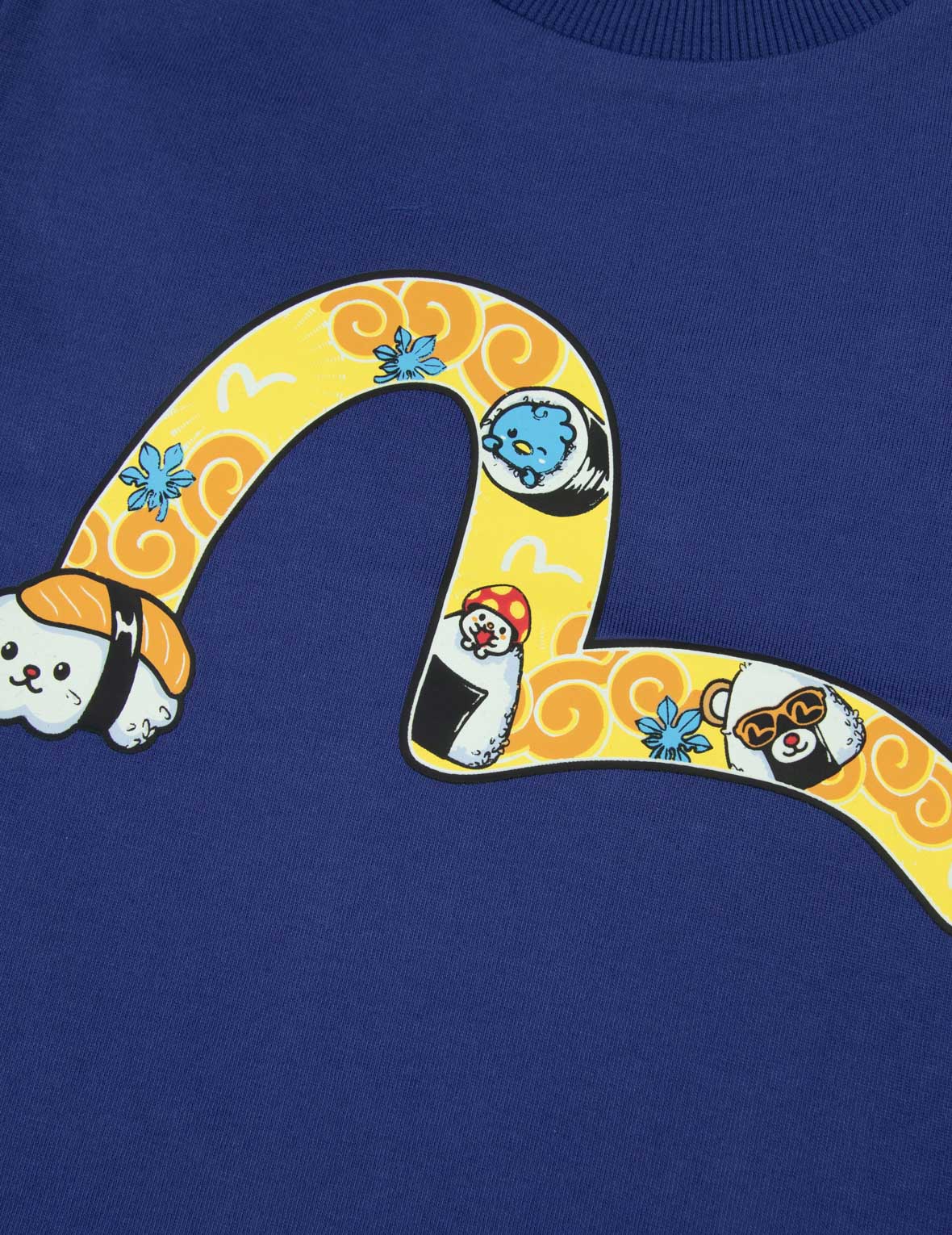 KIZZU Crews寿司カモメプリントのレギュラーフィットTシャツ
