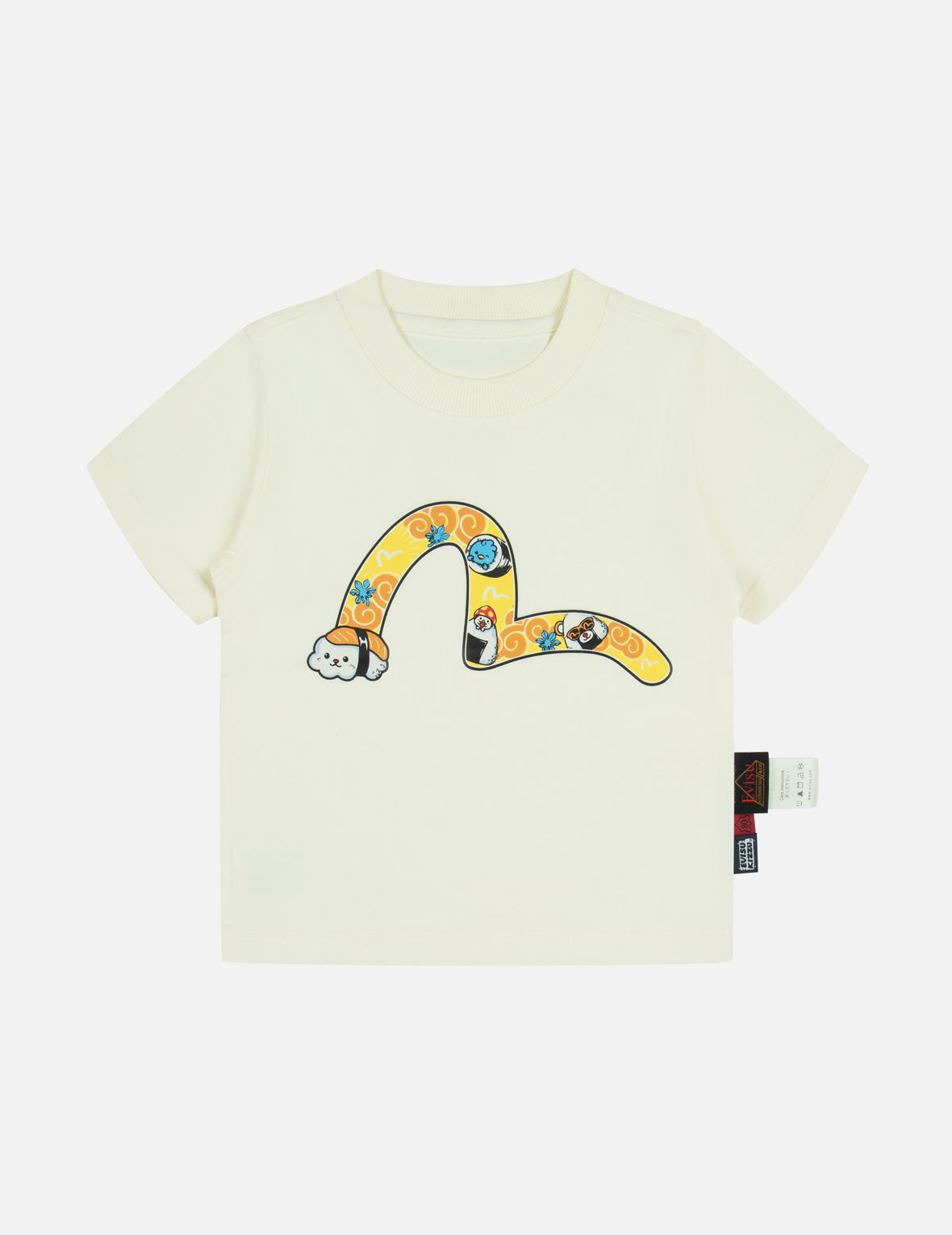 KIZZU Crews寿司カモメプリントのレギュラーフィットTシャツ