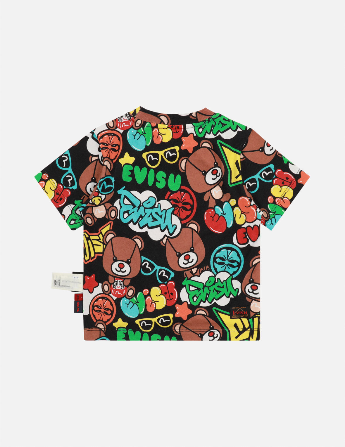 グラフィティスタイルのマルチプリントレギュラーフィットTシャツ