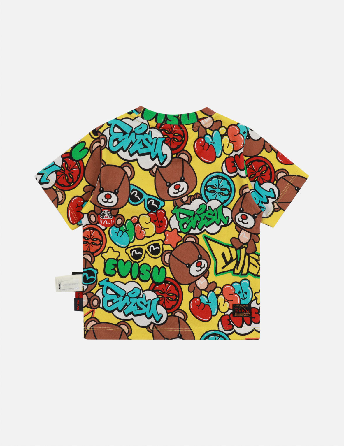 グラフィティスタイルのマルチプリントレギュラーフィットTシャツ