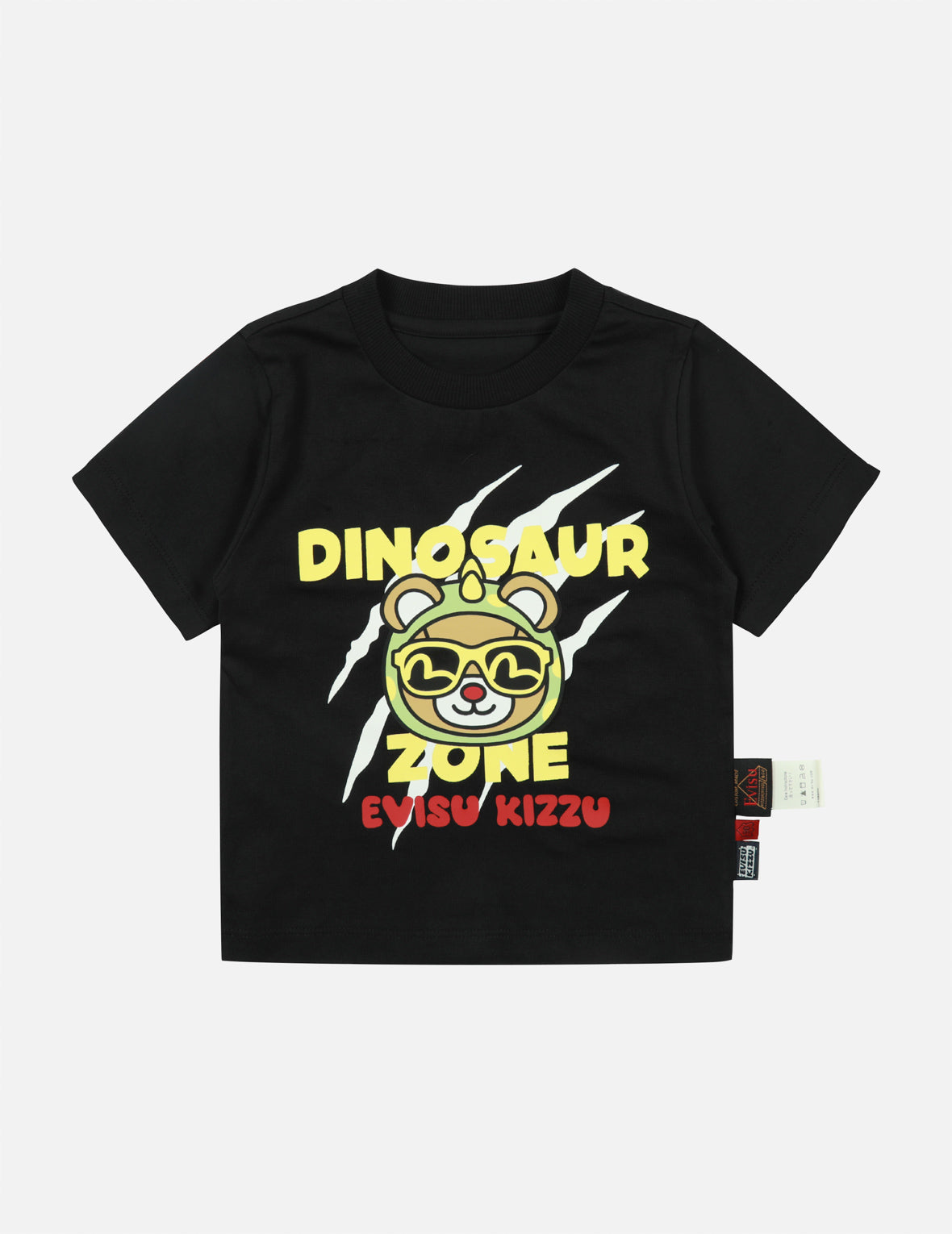 恐竜とクマプリントレギュラーフィットTシャツ