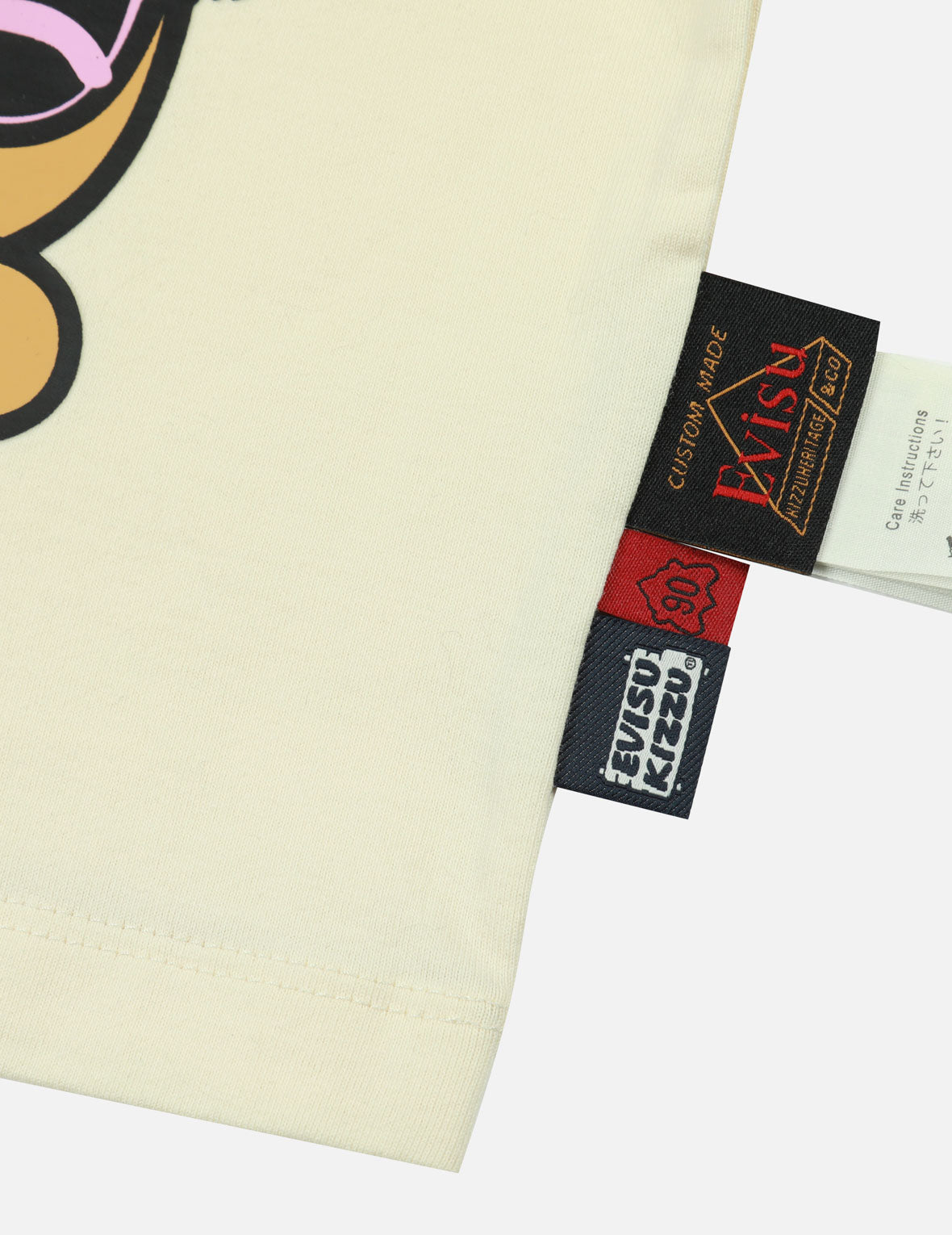 さくらとクマのグラフィックプリントレギュラーフィットTシャツ