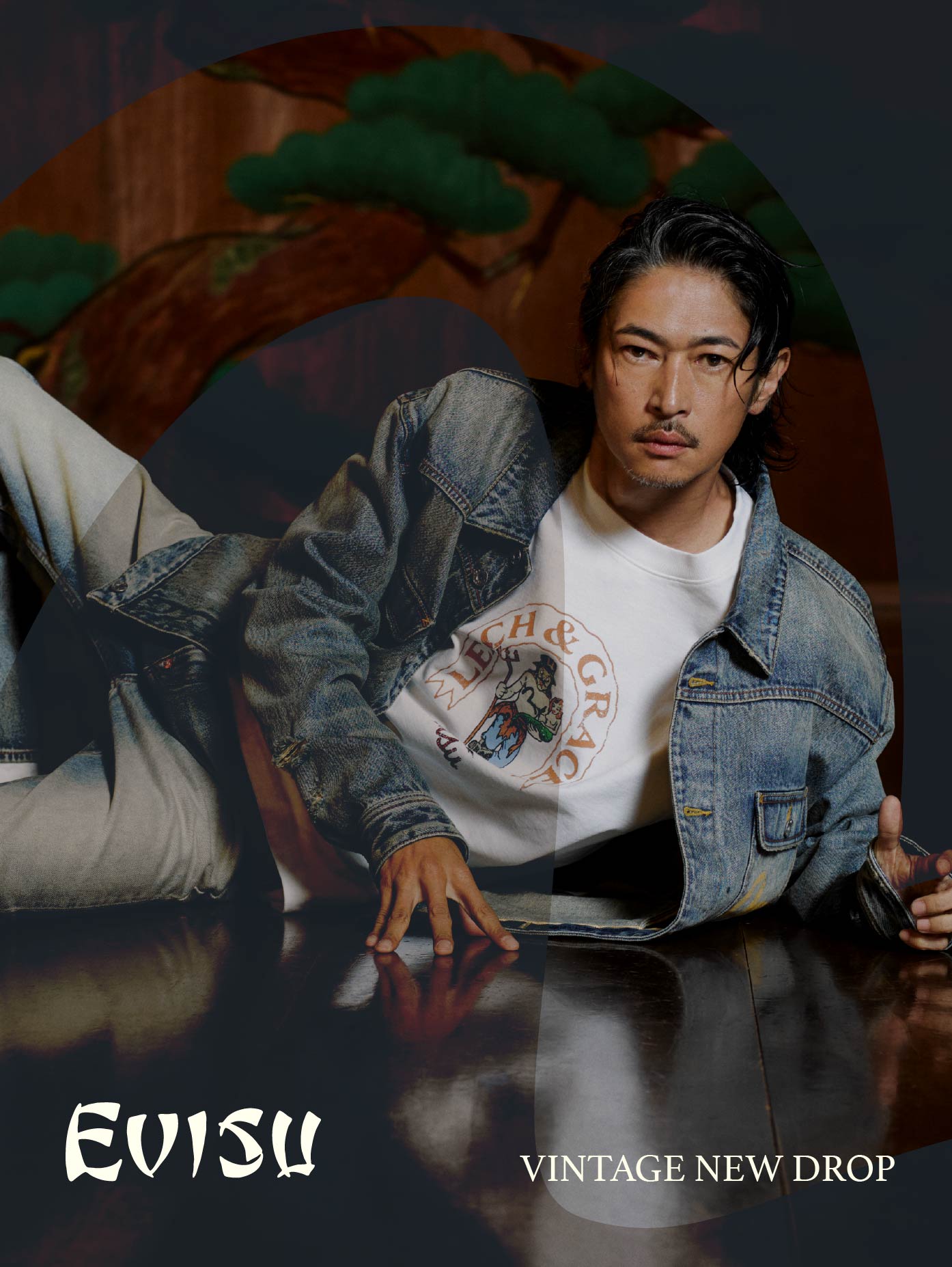 EVISUエヴィス　デニムピーコート 楽天市場】【訳あり】EVISU JEANS【エヴィスジーンズ】朱耳