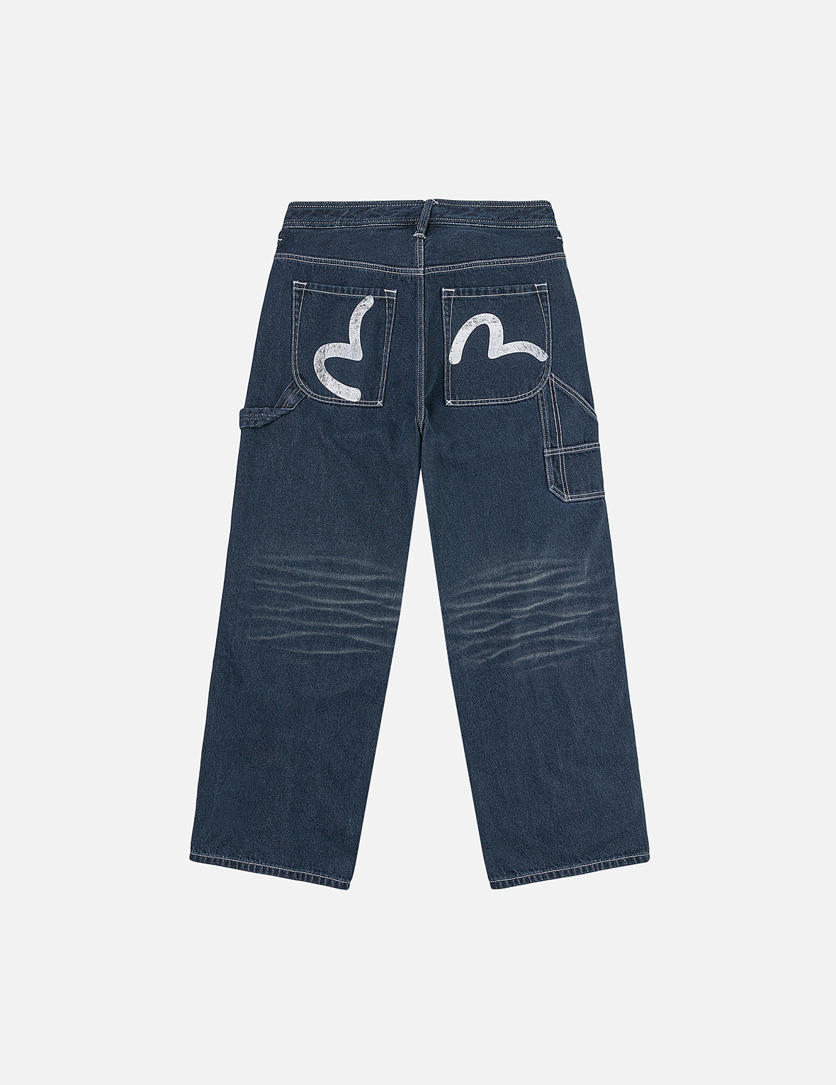 ディストレスドカモメプリント ルーズフィット カーゴジーンズ – EVISU