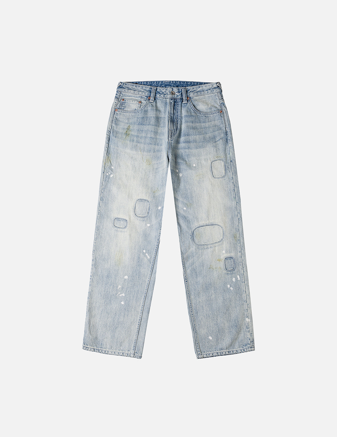 高級美品 EVISU ボタンフライ 白カモメ　デニムジーンズ EVISU エヴィス 鯉 カモメ 刺繍 ボタンフライ デニム パンツ
