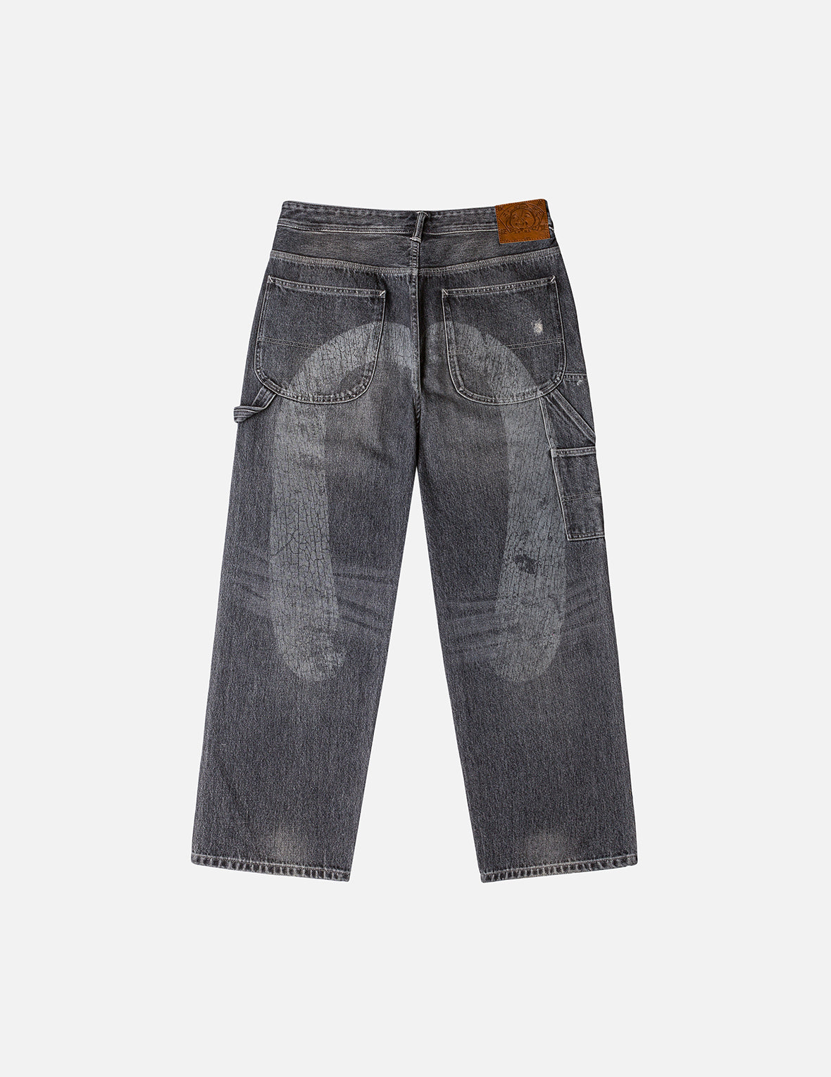 EVISU No.4 デニムパンツ ダメージ加工 ウォッシュ＆ダメージ大黒プリントリラックスフィットジーンズ – EVISU