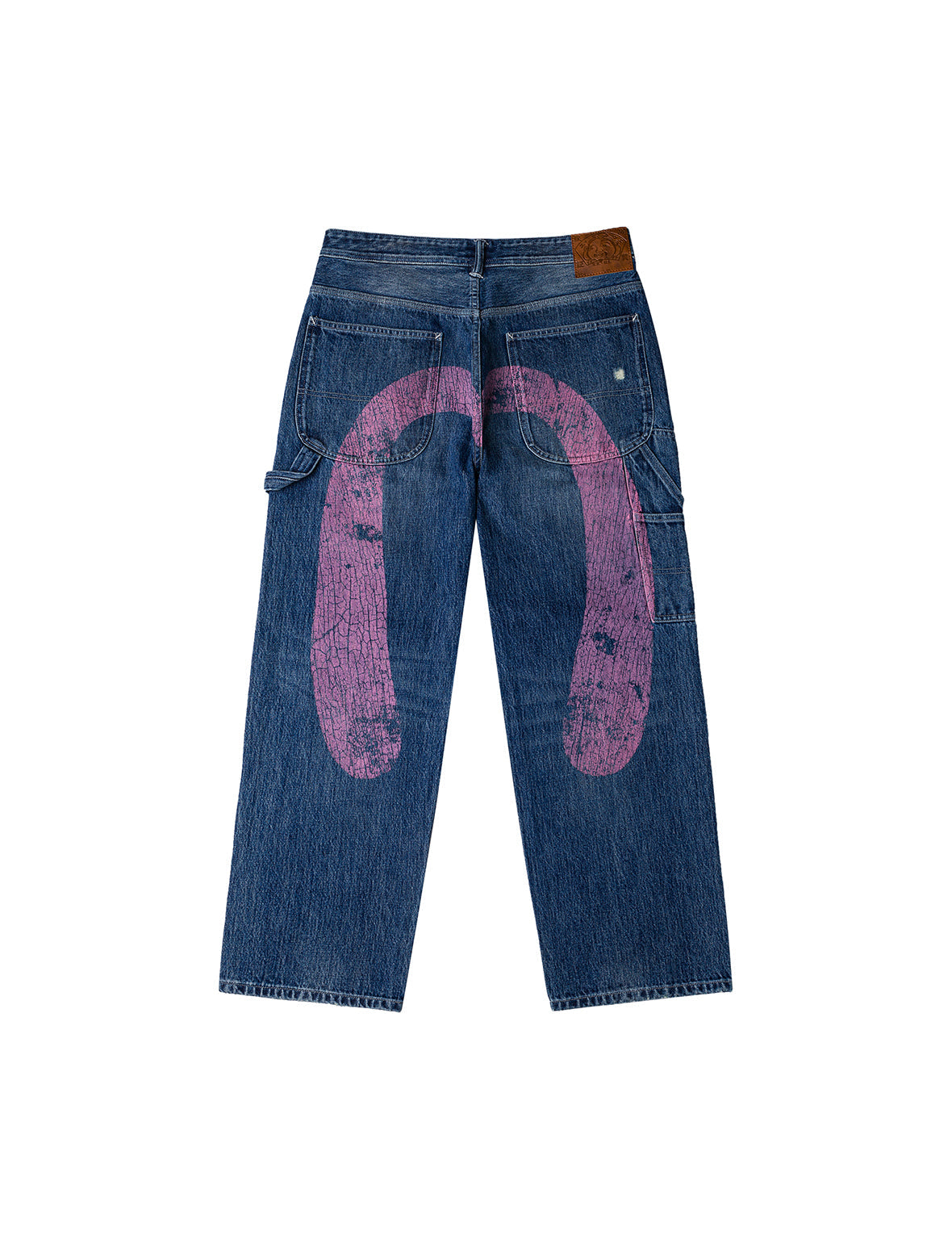 EVISU 大黒デニム ウォッシュ＆ダメージ大黒プリントリラックスフィットジーンズ – EVISU