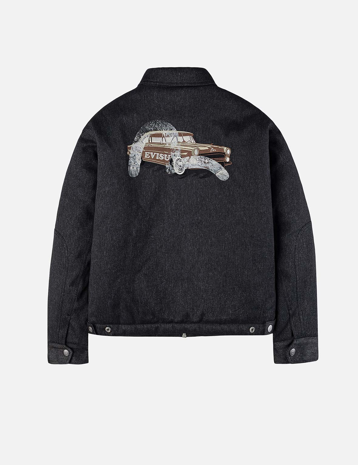 クラシック50年代カーとカモメプリント リラックスフィット ワーク