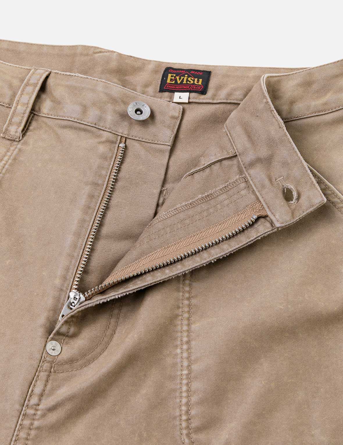 カモメプリントとマルチポケット レギュラーフィット カーゴパンツ