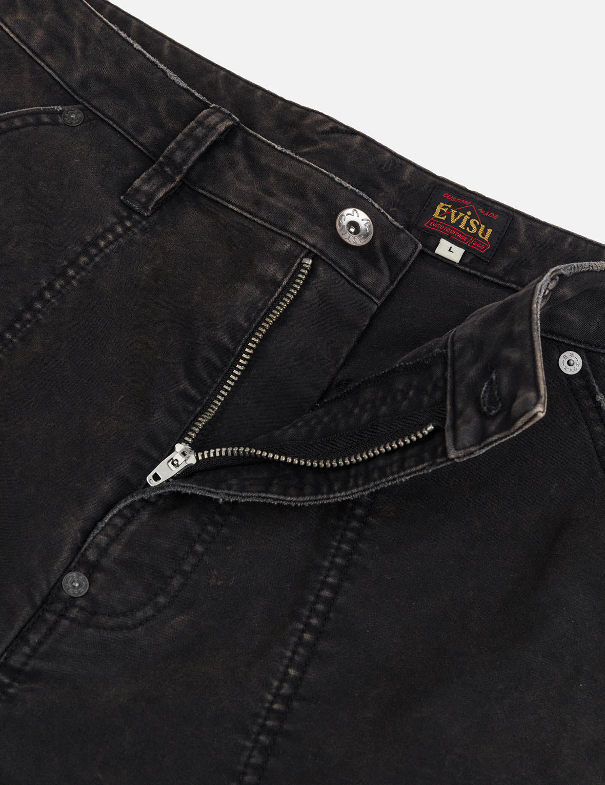 カモメプリントとマルチポケット レギュラーフィット カーゴパンツ