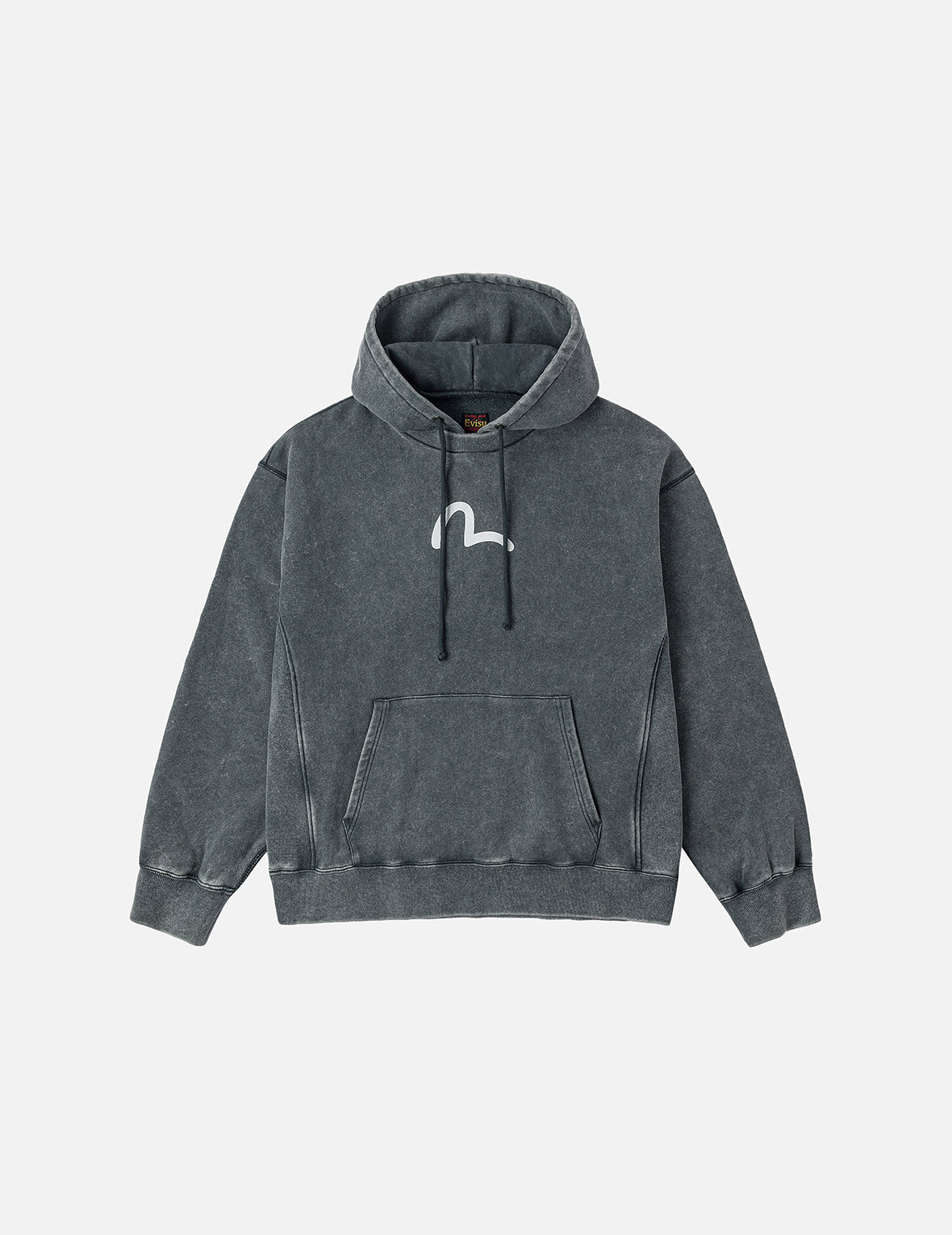 ウォッシュドカモメとロゴプリント リラックスフィット フーディー – EVISU