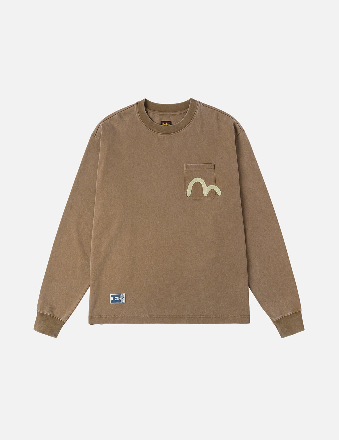 カモメ刺繍ポケット リラックスフィット 長袖Tシャツ