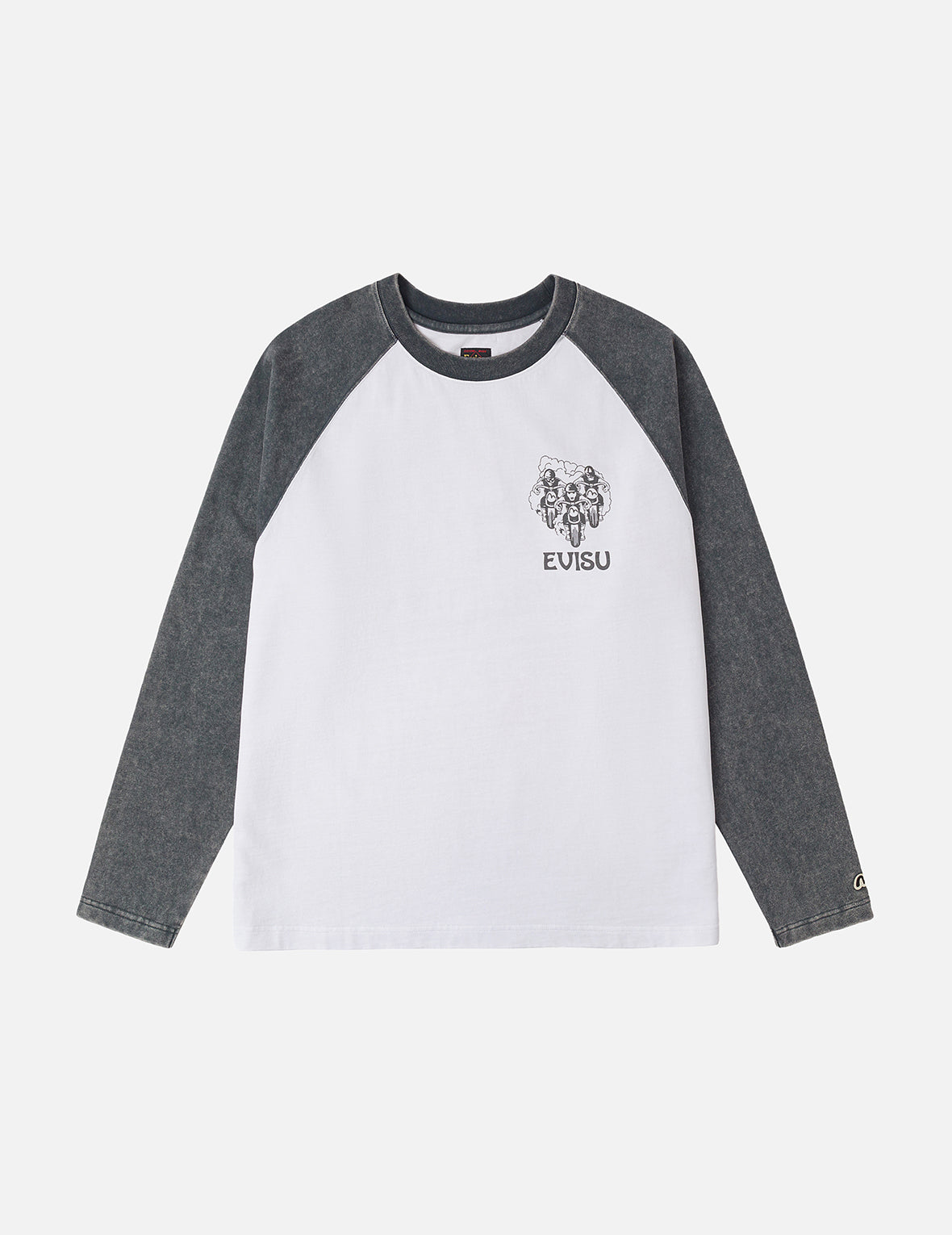 レトロモトクロスプリント リラックスフィット 長袖Tシャツ