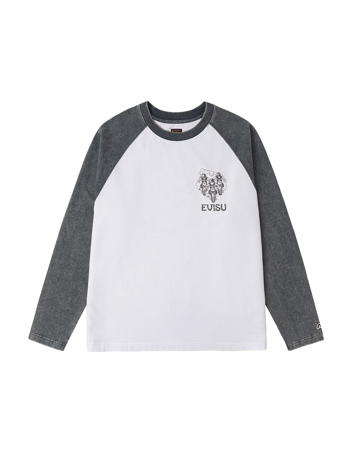 レトロモトクロスプリント リラックスフィット 長袖Tシャツ