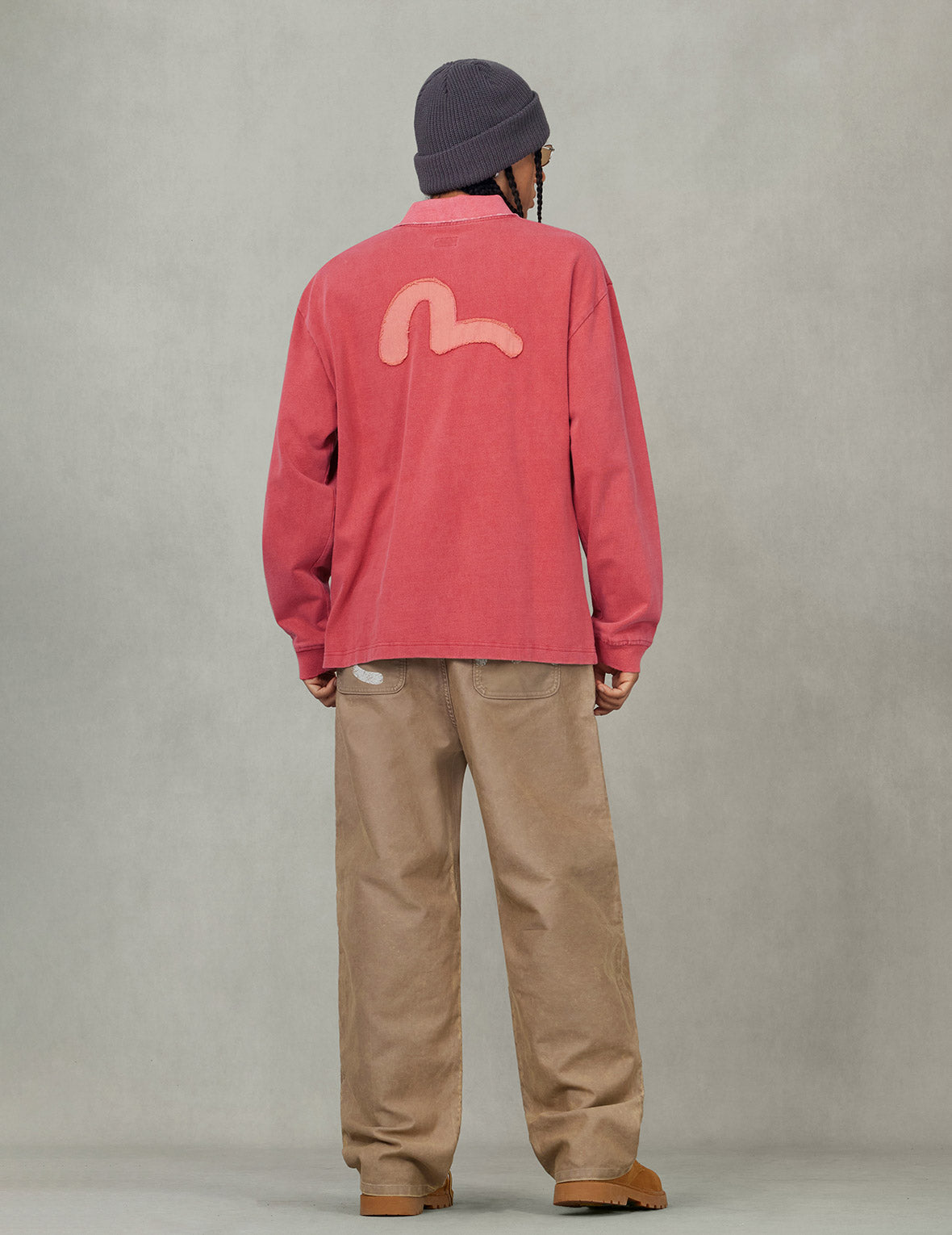 カモメアップリケ リラックスフィット 長袖Tシャツ