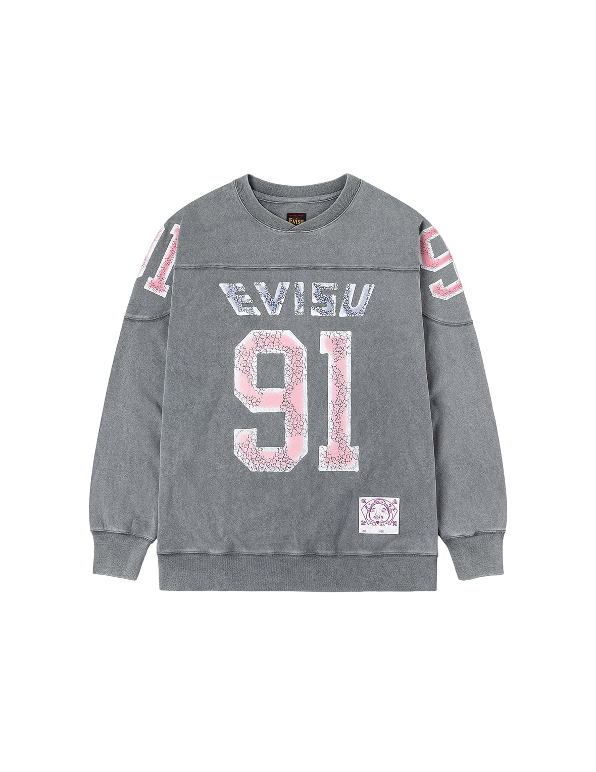 ロゴと「91」プリント レギュラーフィット 長袖Tシャツ