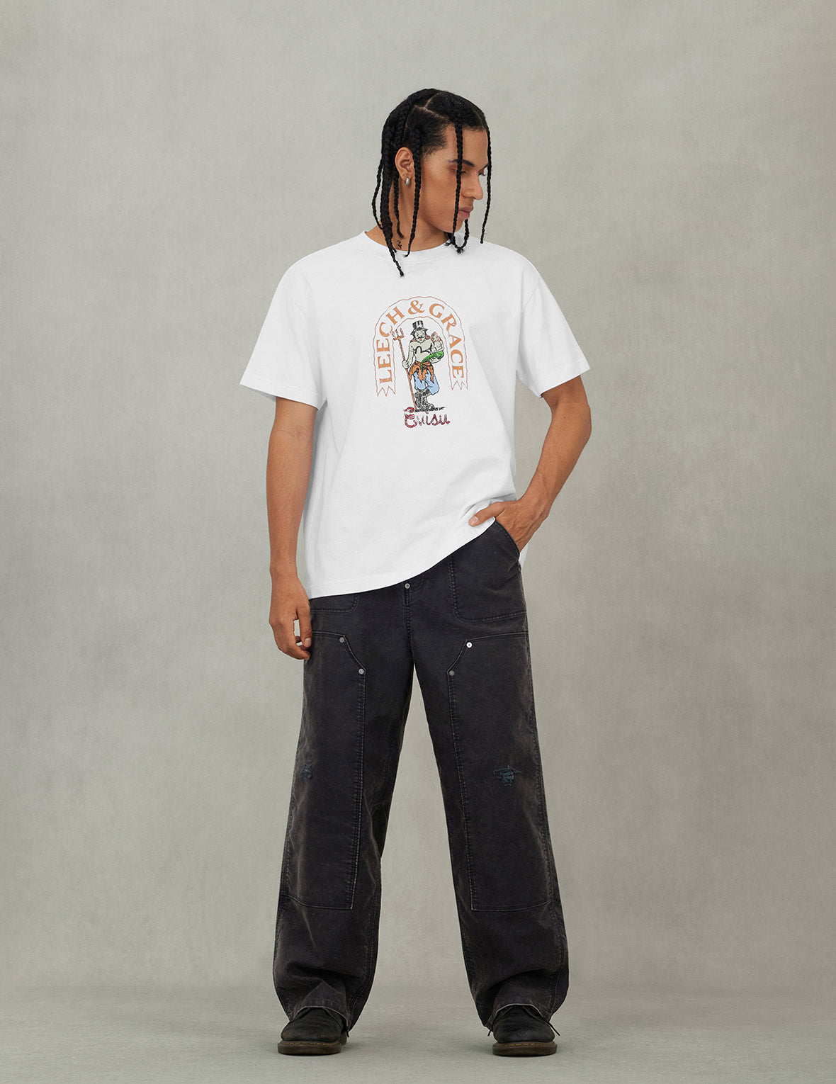 アメリカン「恵比寿」プリント リラックスフィット Tシャツ – EVISU