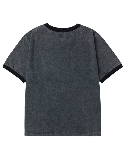 EVISUワークウェアプリント リラックスフィット リンガーTシャツ