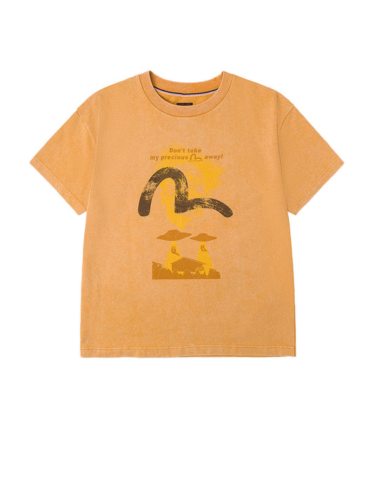 UFOアブダクションプリント リラックスフィット Tシャツ