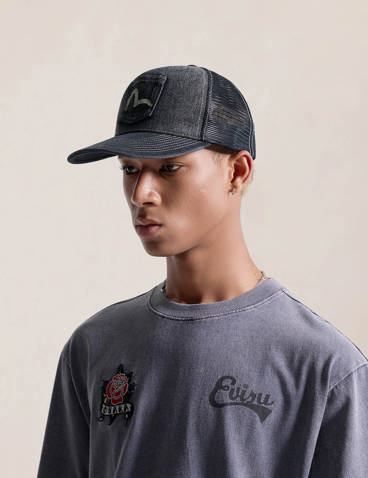 カモメポケット デニムメッシュトラッカーキャップ – EVISU