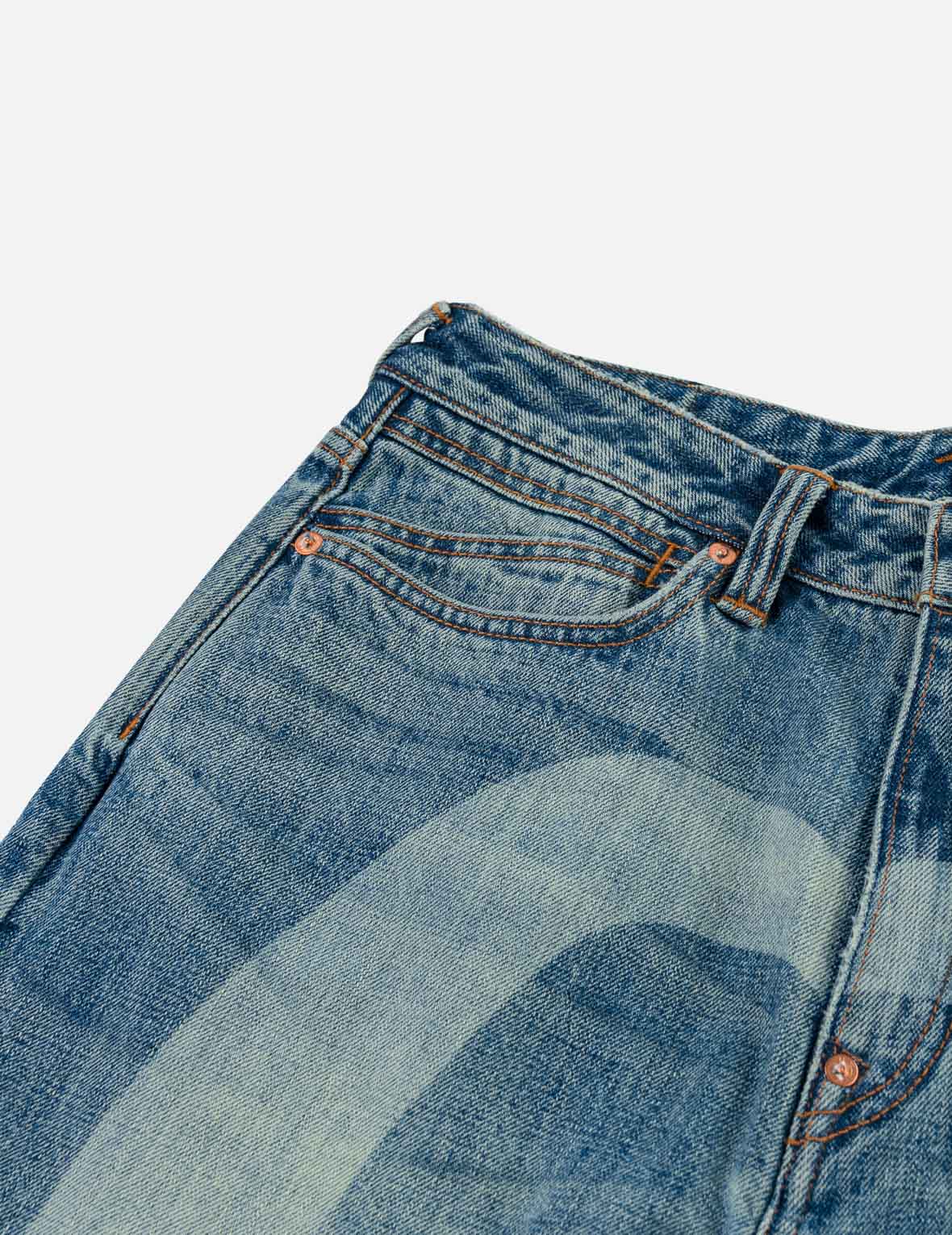 フロント大M ウォッシュドジーンズ – EVISU