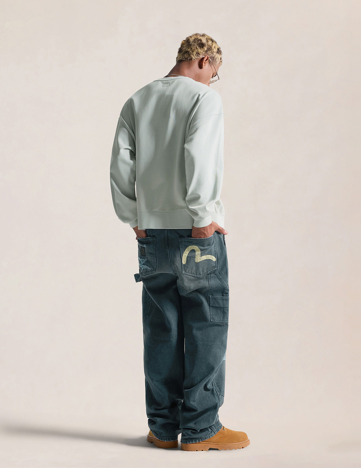 Distressed Double Knee Utility Pants