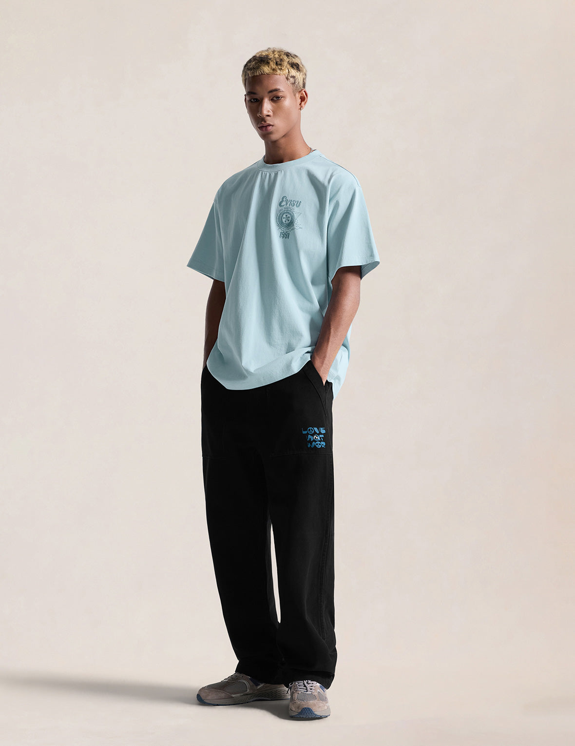 Love Not War Seagull Washed Chino Pants