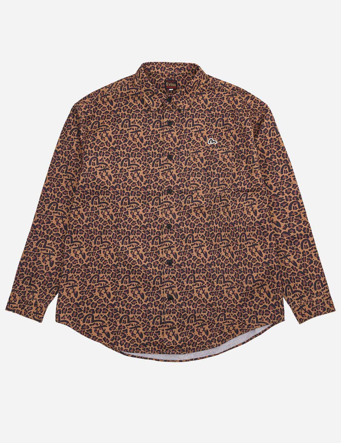 Leopard Seagull Printed Shirt