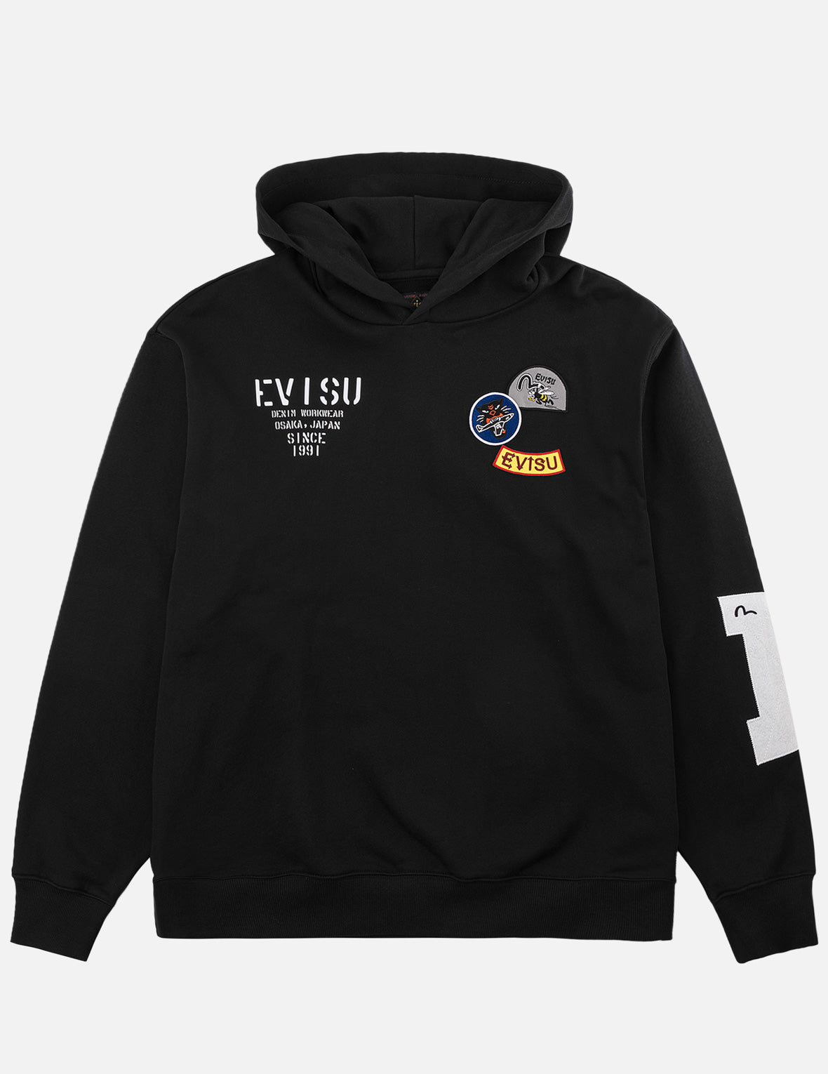 Multi-Badge EVISU Hooded Sweatshirt