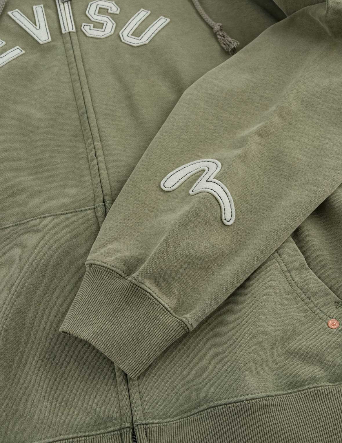 EVISU パッチ ジップフーディ