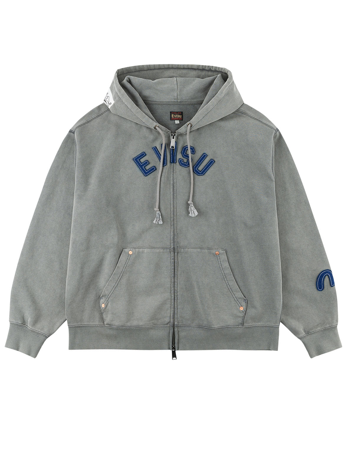 EVISU パッチ ジップフーディ