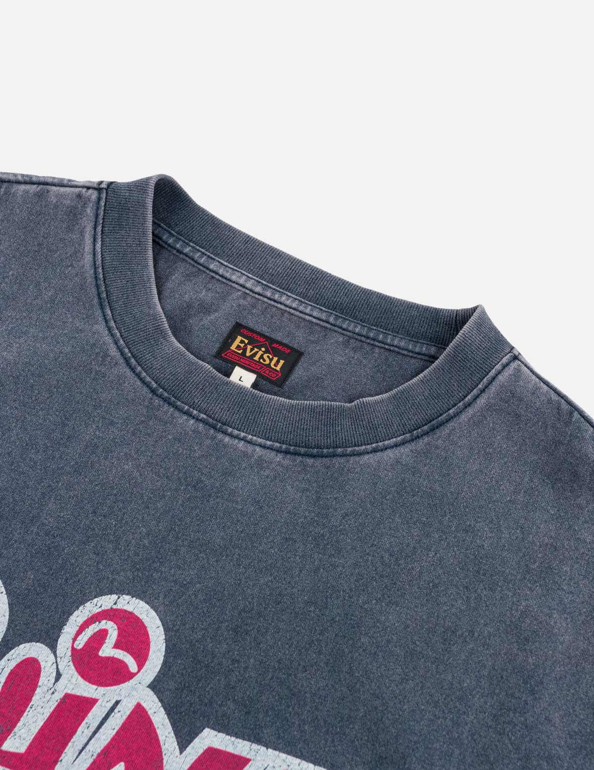 ウォッシュ加工 EVISUロゴ カモメTシャツ