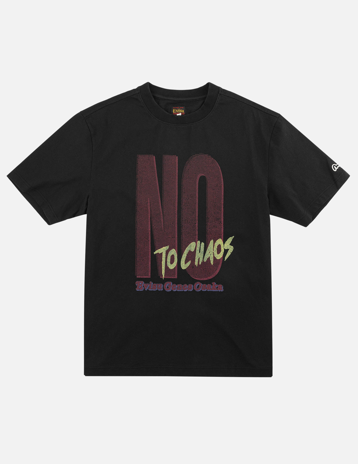 「NO TO CHAOS」プリントTシャツ