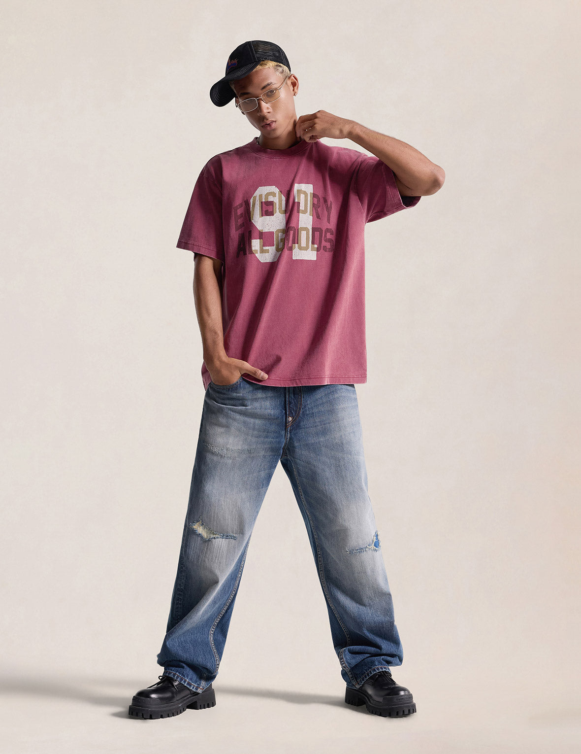 EVISU 91 グラフィックプリントTシャツ