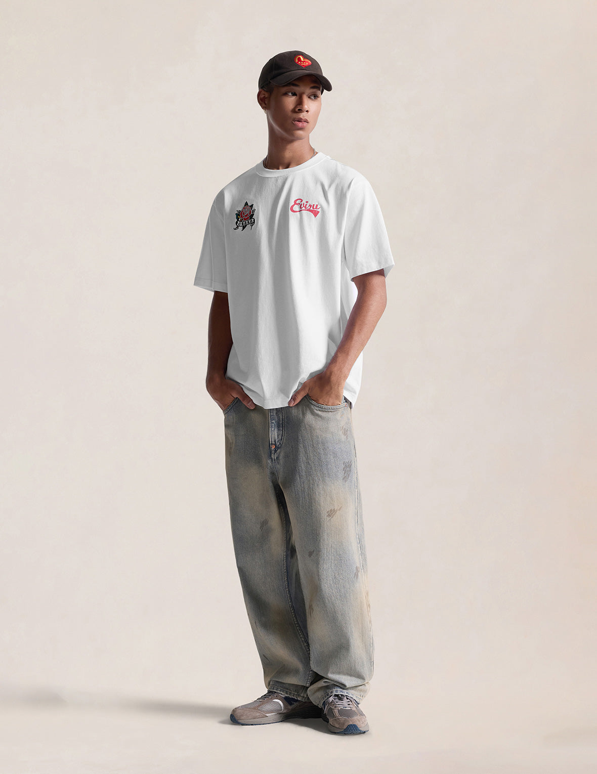 大阪ローズ＆カモメプリント Tシャツ