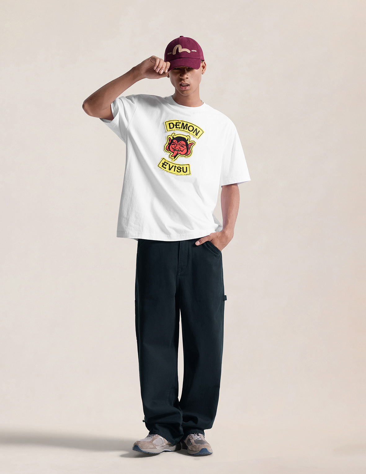 デーモン パッチワークTシャツ