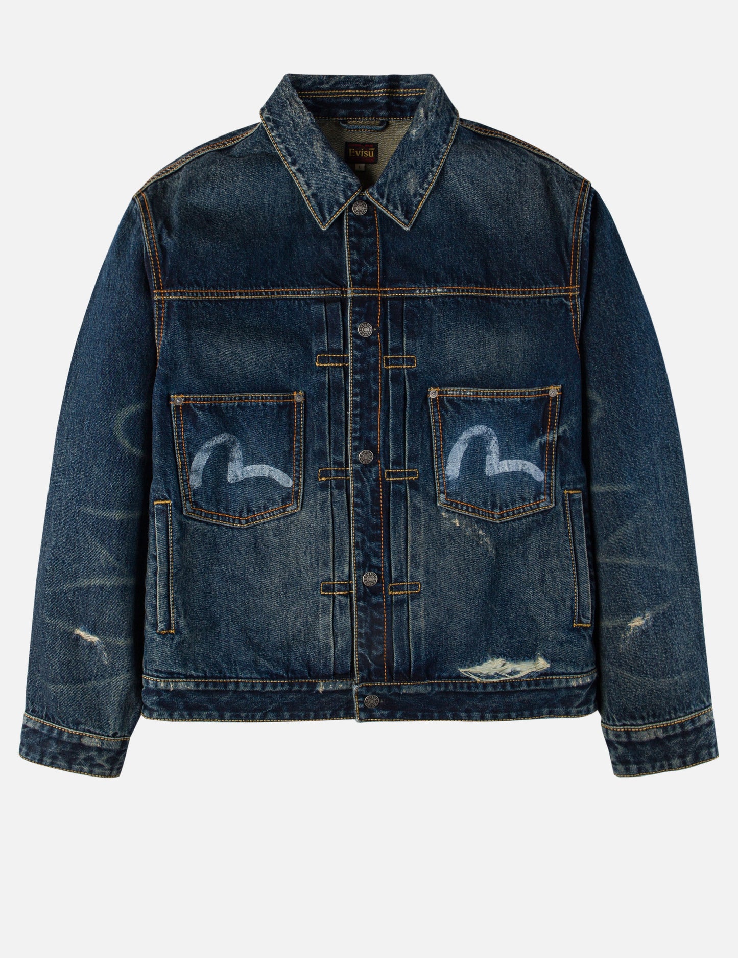 EVISU X GDC ウォッシュド リラックスフィット デニムジャケット